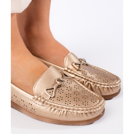 Goldene Mokassins für Damen