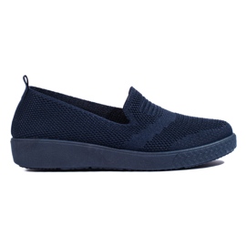 Marineblaue Slip-On-Sneaker