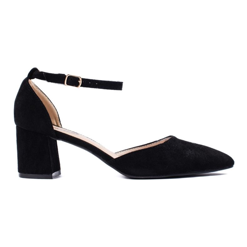 Schwarze Wildlederpumps für Damen