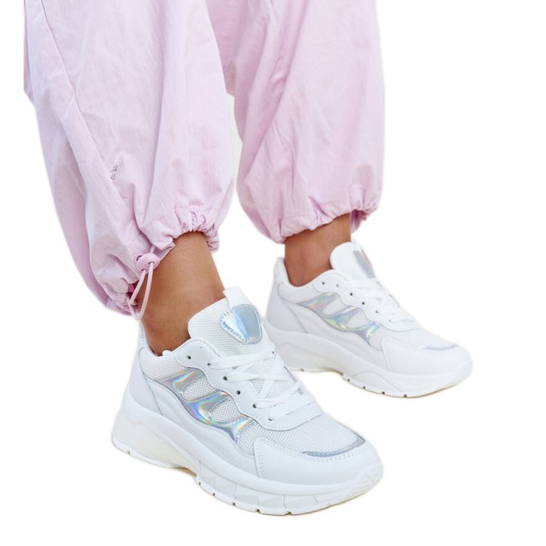 Weiße Sneakers mit dicker Sohle Matea