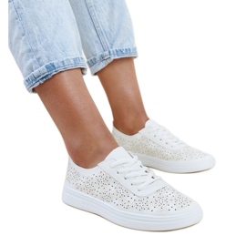 Weiße Whitley-Sneaker aus Öko-Leder