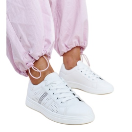 Weiße Berdine-Sneaker aus Öko-Leder