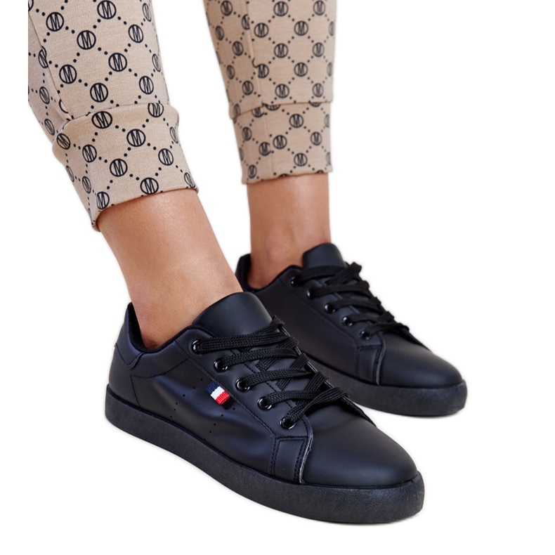 Schwarze Gioya-Sneaker aus Öko-Leder