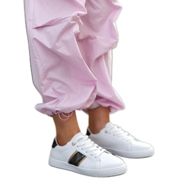 Weiße Sneaker mit dekorativem Grada-Streifen