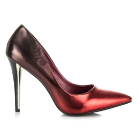 Vinceza Burgunderfarbene Ombre-Heels rot