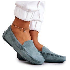 Evento Wildlederloafer für Damen Mint Morreno grün