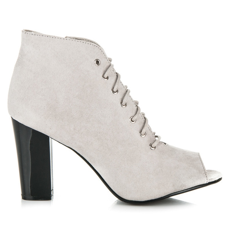 Vinceza Gebundene Stiefel mit offener Spitze grau