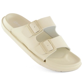 Beige Damen-Flip-Flops aus Schaumstoff mit Schnallen Big Star NN274A752