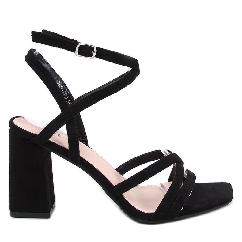 Divoi Schwarze Sandalen mit hohen Absätzen