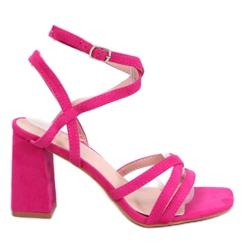 Divoi Fuchsia-Sandalen mit hohen Absätzen rosa