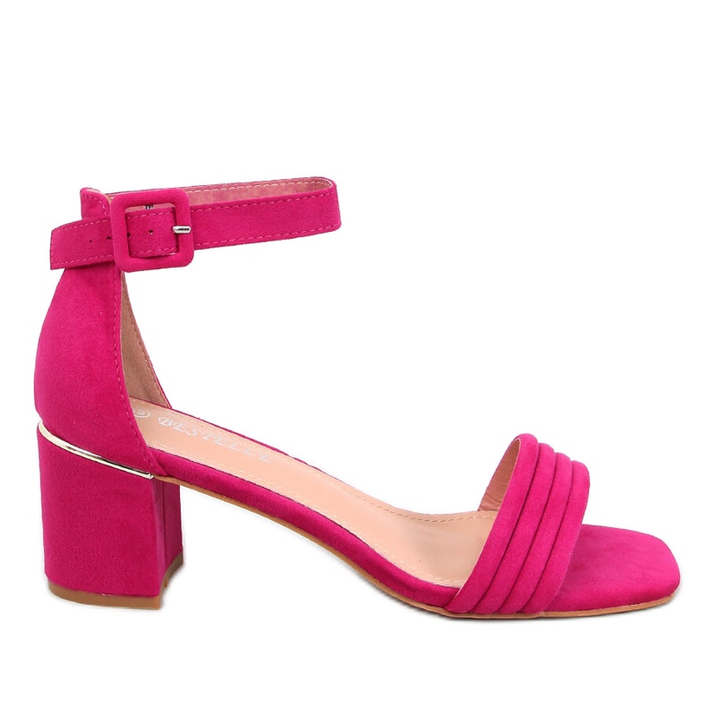 Damen-Sandalen mit hohen Absätzen von Rondeu Fuchsia rosa