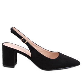 Soheil Schwarze Pumps mit offenem Absatz