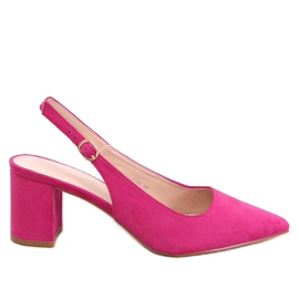 Soheil Fuchsia Pumps mit offenem Absatz rosa
