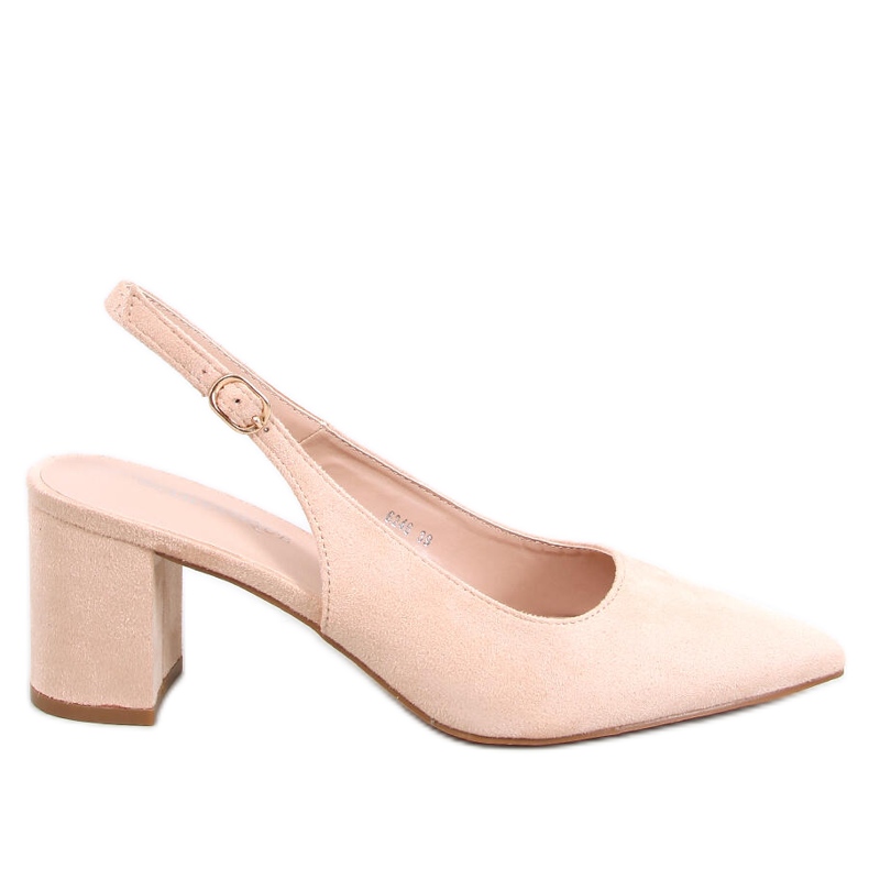 Soheil Nude Pumps mit offenem Absatz beige