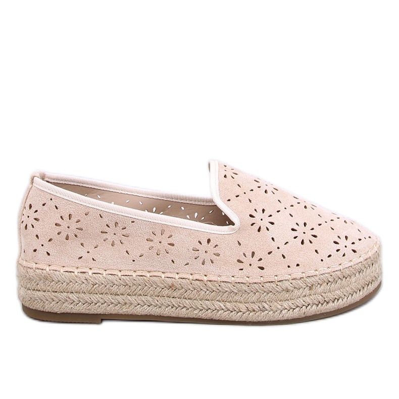 Rigois Beige durchbrochene Espadrilles