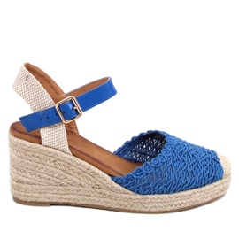 Morelli Blaue Espadrille-Keilsandalen