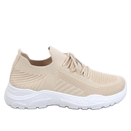 Jaussa Beige Socken-Sportschuhe