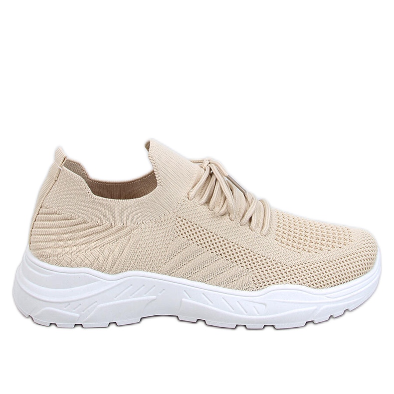 Jaussa Beige Socken-Sportschuhe