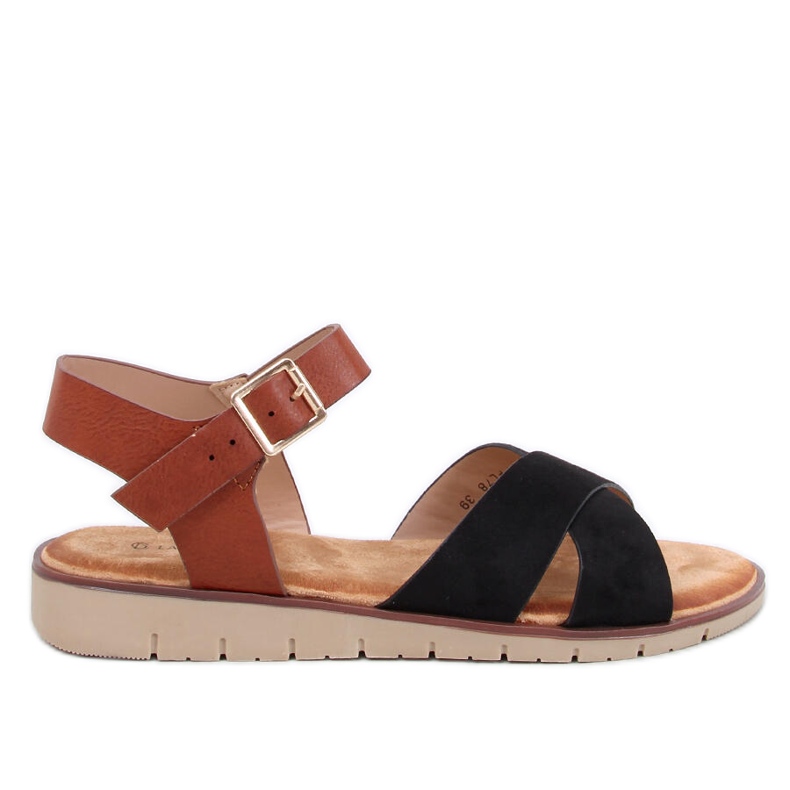 Canai Schwarze Damensandalen