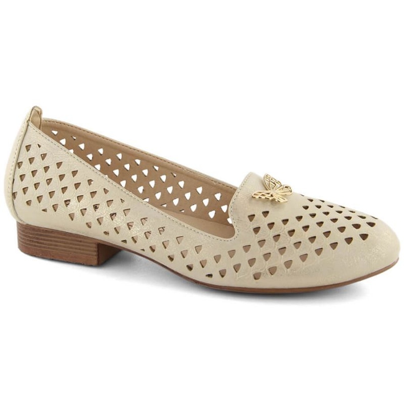 M.Daszyński W SAN35 goldene durchbrochene Schuhe