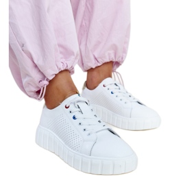 Weiße Zvonka-Ledersneaker