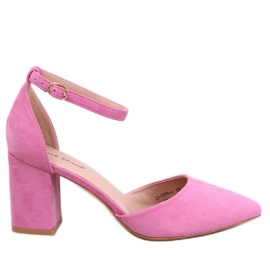 Pozzi Fushia – Pumps mit hohem Absatz und Knöchelverschluss rosa