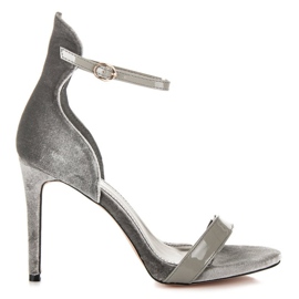 Vices Sandalen mit Schnalle grau