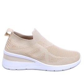 Bayol Beige Sockenkeil-Sneaker