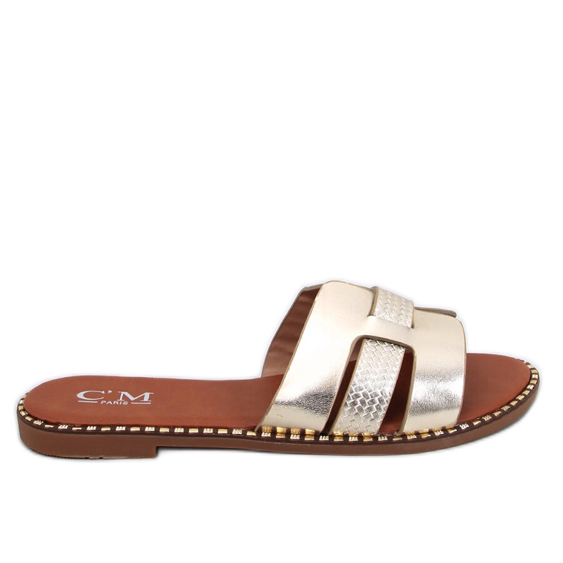 Elegante Dalmasi Gold Damen-Flip-Flops golden