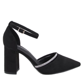 Ayari Schwarze Riemchen-High-Heel-Pumps