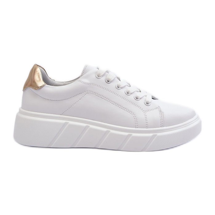 Women's Platform Leather Sneakers, White Danida | eBay