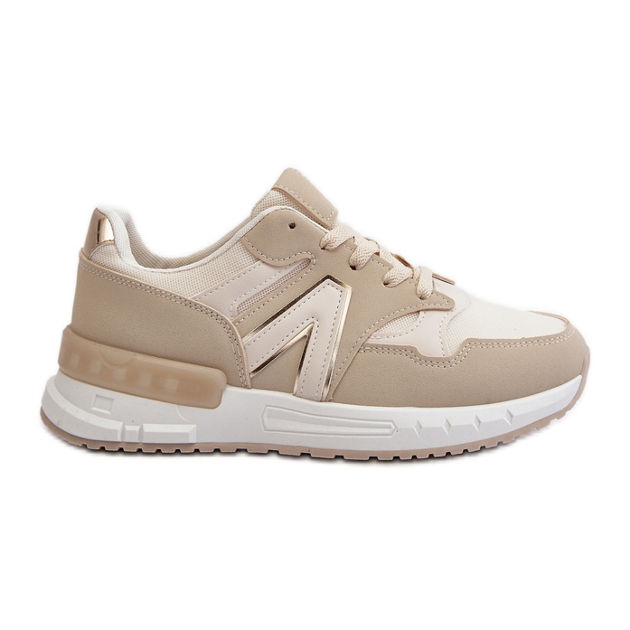 Damen-Sneaker aus Öko-Leder, Beige Vinelli