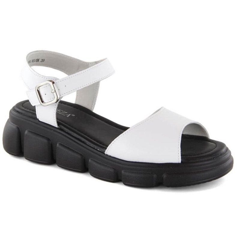 Vinceza W JAN300 Keilsandalen aus weißem Leder