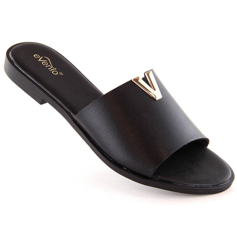 EVento W EVE444A schwarze Flip-Flops mit niedrigem Absatz