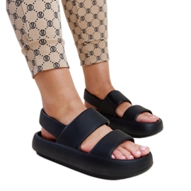 Schwarze Attiana-Sandalen