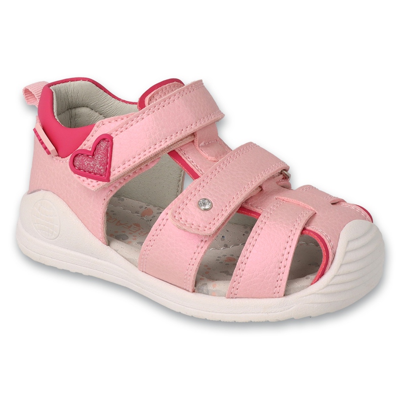 Befado Kindersandalen, Ledereinsatz 170P082, rosa Herz