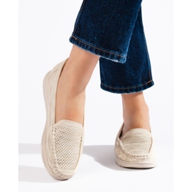 Beige Damen-Loafer