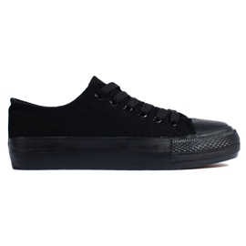 Schwarze Plateau-Sneaker für Damen