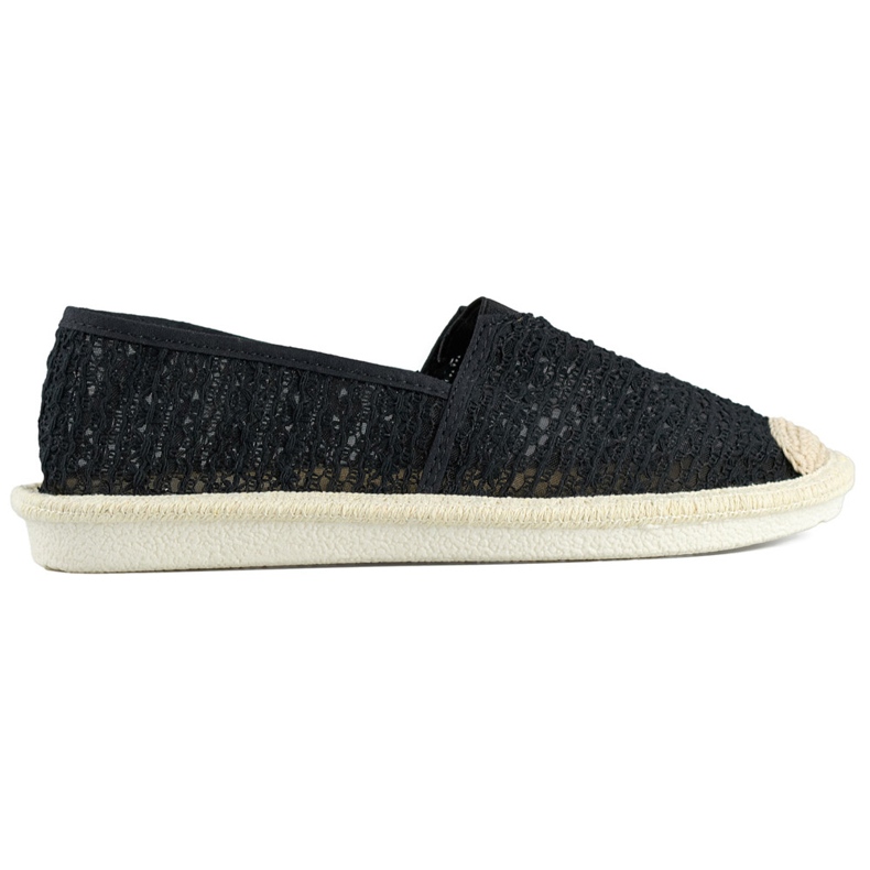 Schwarze Mesh-Espadrilles, luftige Damen-Espadrilles