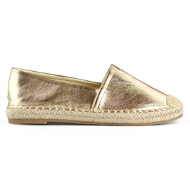 Goldene Espadrilles für Damen, bequeme goldene Schuhe für den Sommer