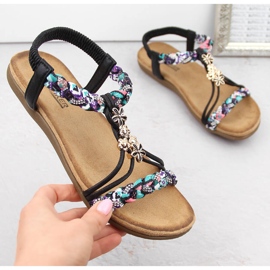 Bequeme Damen-Slipper-Sandalen, schwarz Artiker 54C1331