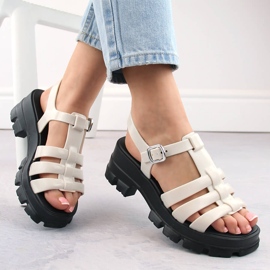 Bequeme Damen-Gummisandalen mit Duft Zaxy NN285040 beige