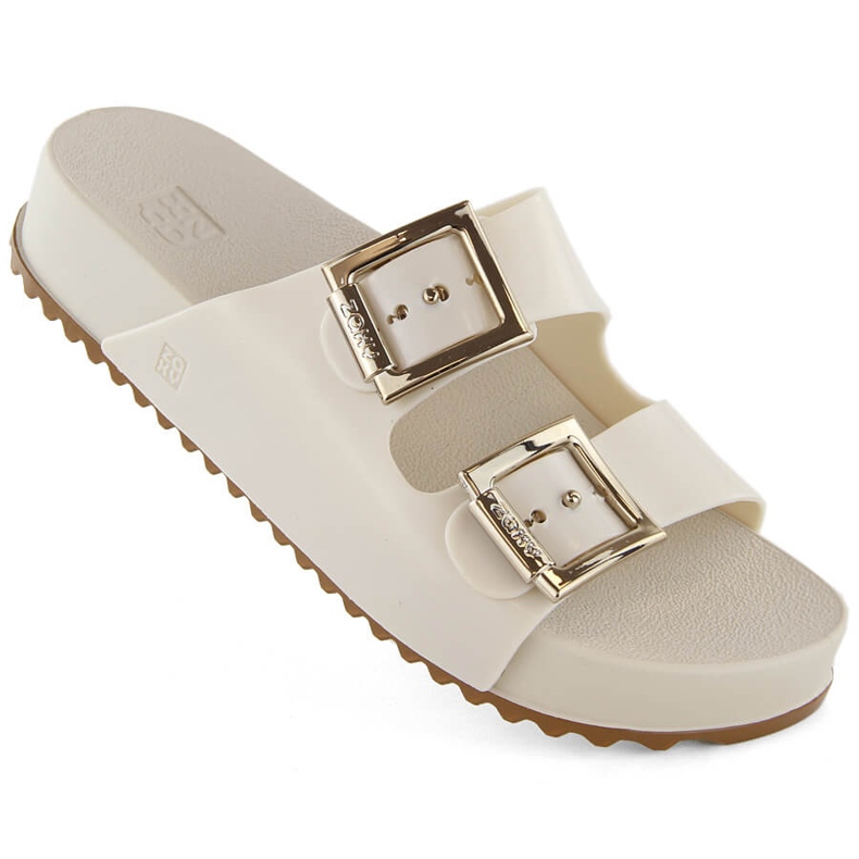 Bequeme Damenhausschuhe, duftend, flexibler Gummi Ekri Zaxy NN285058 beige