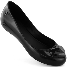 Bequeme, duftende, elastische schwarze Ballerinas Zaxy NN285011