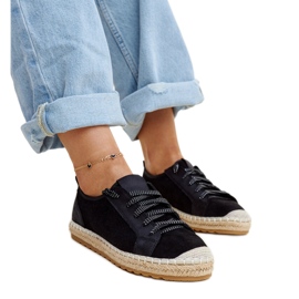 Schwarze Naila-Sport-Espadrilles