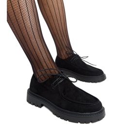 Klassische Keiko-Schuhe aus schwarzem Wildleder