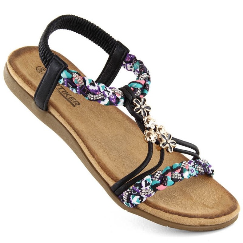 Artiker W HBH76B bequeme Slip-On-Sandalen, schwarz