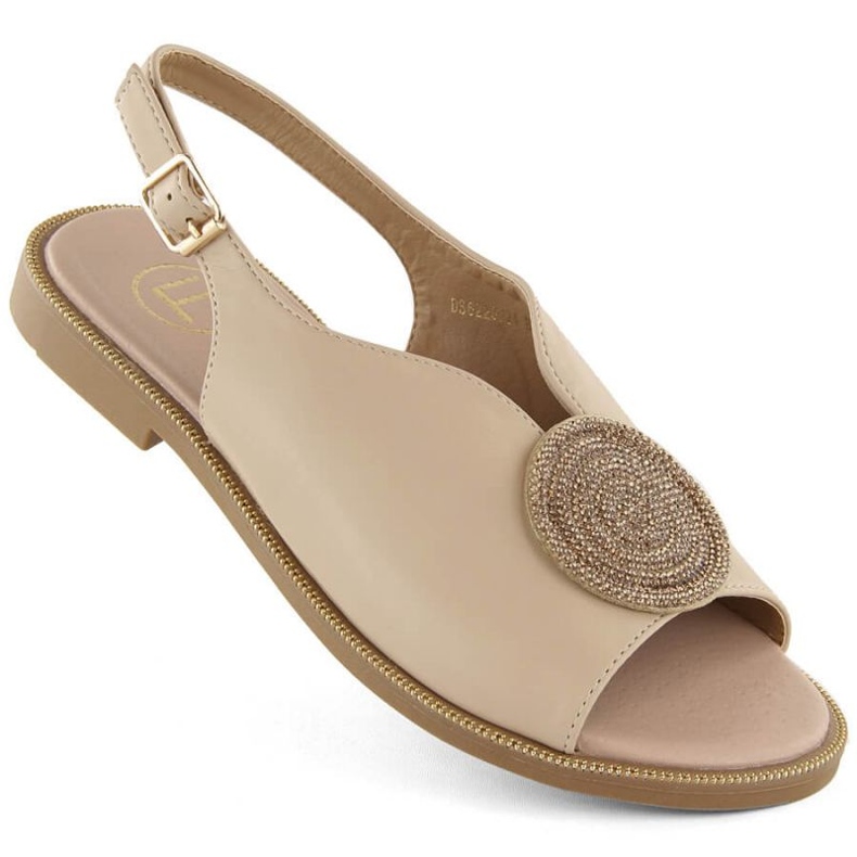 Filippo W PAW542 beige Sandalen mit Zirkonen