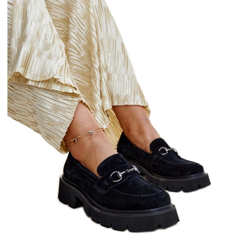 Vinceza-Slipper aus schwarzem Leder