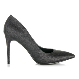 High Heels mit Glanz schwarz